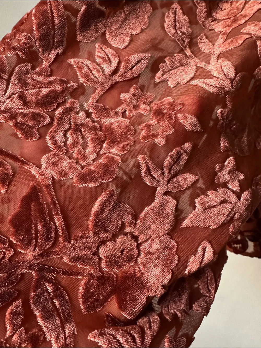 Anthropologie Floral Burnout Velvet Peplum Blouse